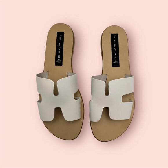 NWT White Grecian Madden Sandals - Picture 1 of 9